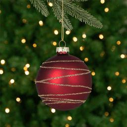 Northlight 4ct Red & Green Stripes Christmas Glass Ball Ornaments