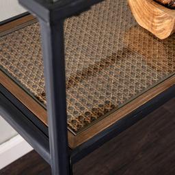 Southern Enterprises Bladeston Glass-Top Console Table