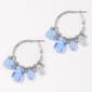 Ashley Cooper(tm) Oval Multi Blue Bead Hoop Earrings - image 1