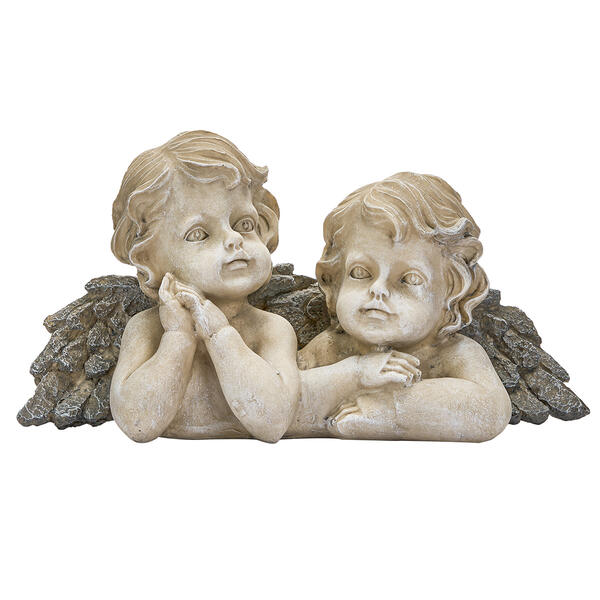 Resin Angel Double Children Statue - image 