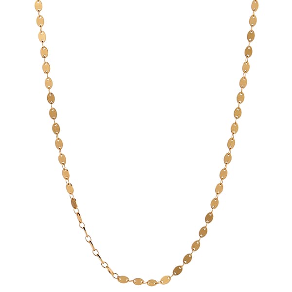 Design Collection Gold Plated Mirror Disc Necklace - image 
