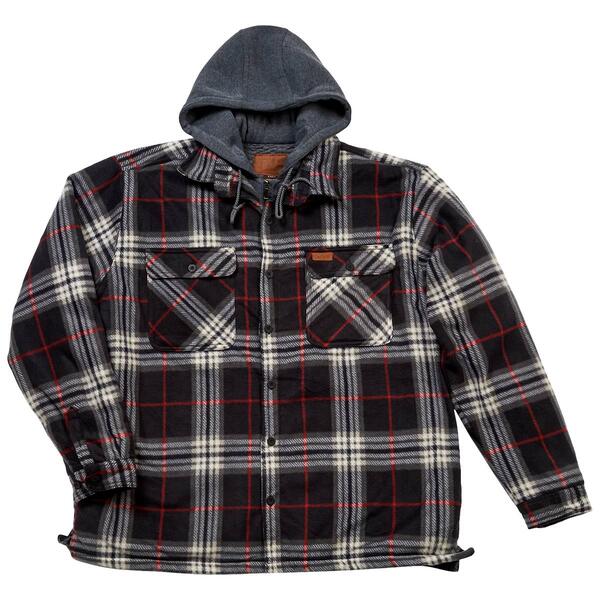 Mens Big & Tall Mountain Ridge Sherpa Lined Jacket - Red/Black - image 