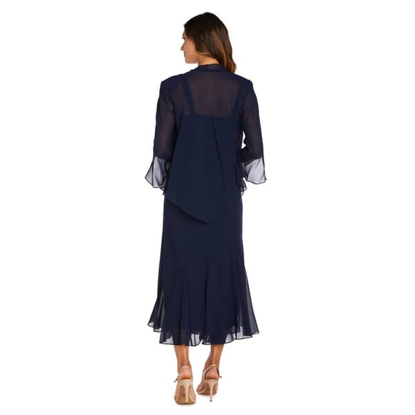 Womens R&M Richards 2pc. Beaded V-Neck Jacket Dress