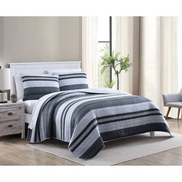 Nautica Ardmoore 136 Thread Count Reversible Quilt Set - image 