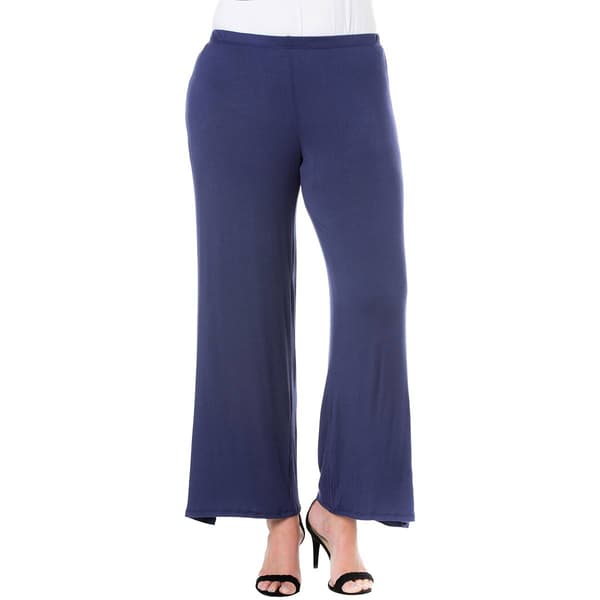 Plus Size 24/7 Comfort Apparel Solid Palazzo Pants - image 