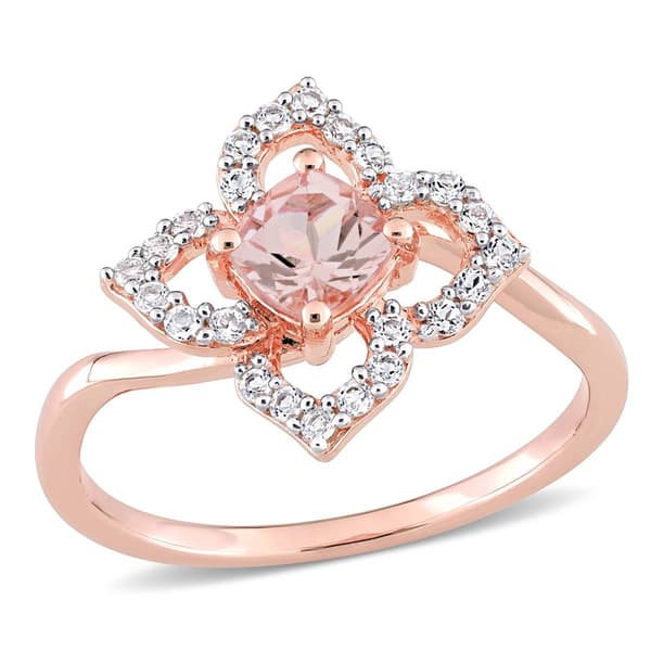 Gemstone Classics(tm) 18kt. Rose Gold 4/5ctw. Morganite Ring - image 