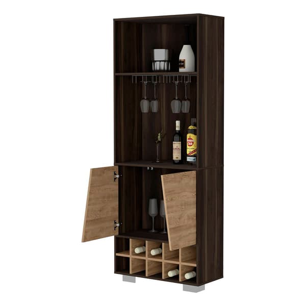 FM FURNITURE Bahamas Dark Oak Corner Bar