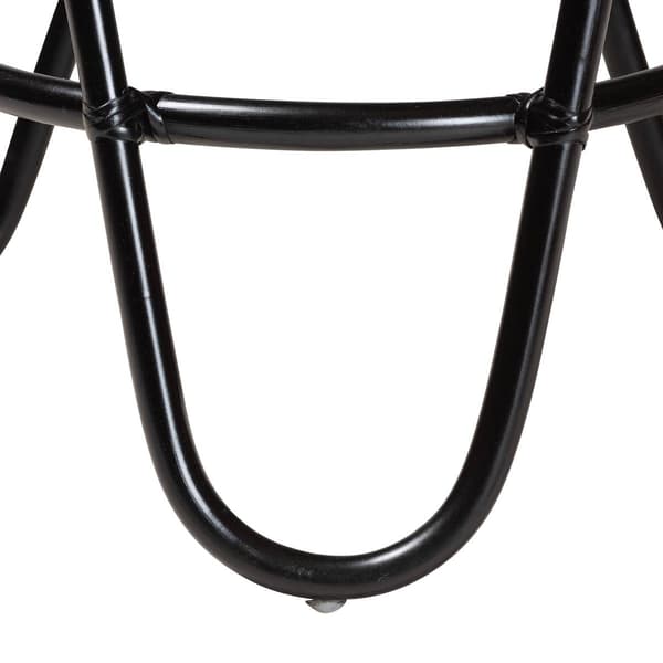 Baxton Studio Pertessa Bohemian Black Finished Rattan End Table