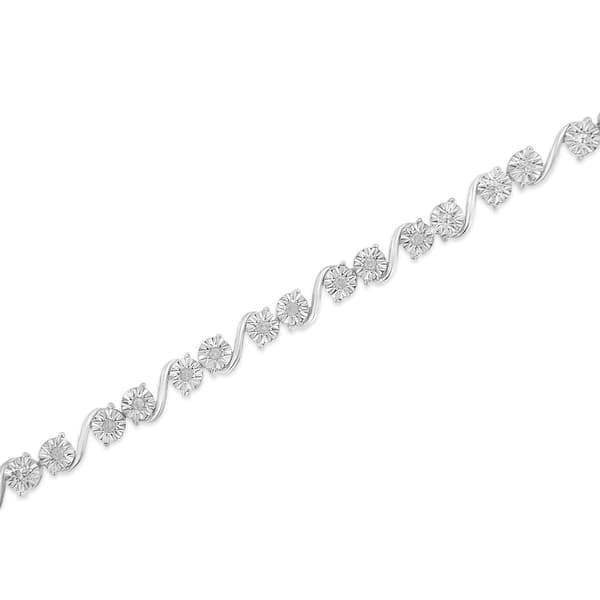 Diamond Classics™ Silver 1/10ctw.  Diamond Link Bracelet