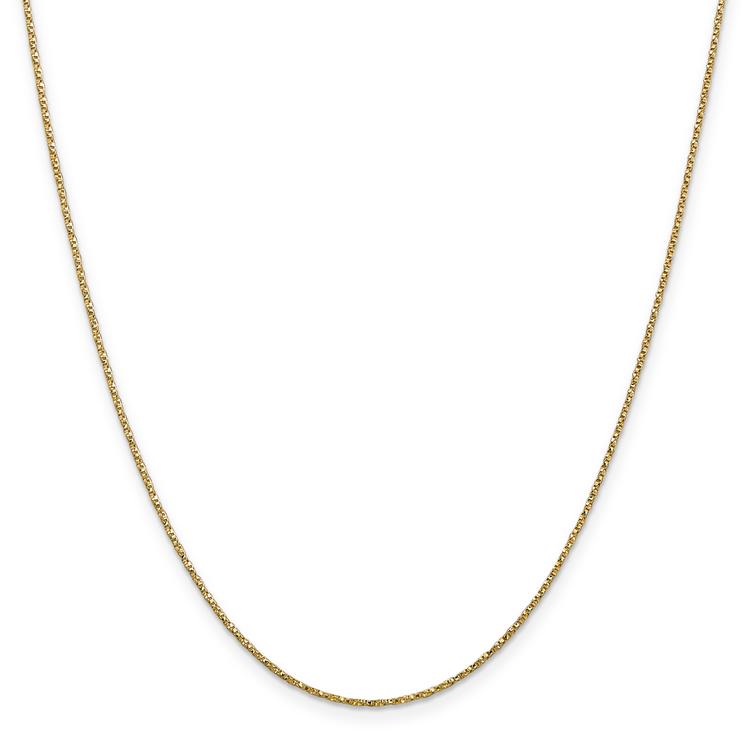 Gold Classics(tm) .95mm. 14kt. Gold Twisted Box Chain Necklace