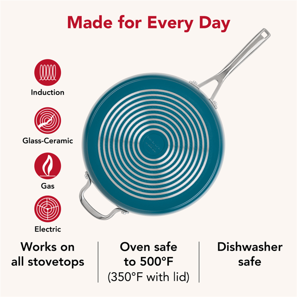 KitchenAid Hard-Anodized Ceramic Induction 5qt. Saute Pan w/ Lid