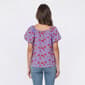 Womens Absolutely Famous Floral Ruffle Neck Blouse - image 2