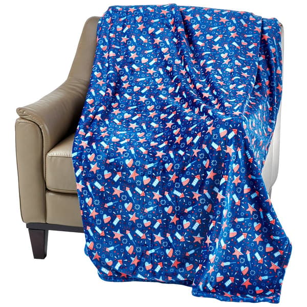 Red & White Boom Throw