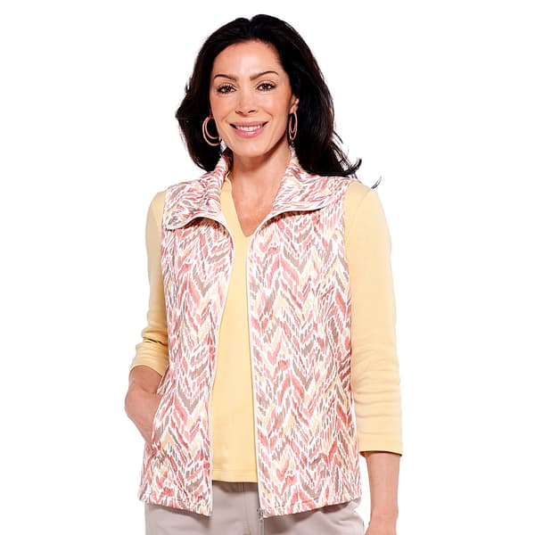 Plus Size Hasting & Smith Ikat Pattern Quilted Vest