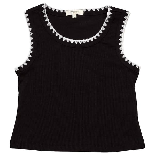 Girls (7-16) No Comment Crochet Trim Tank Top - image 