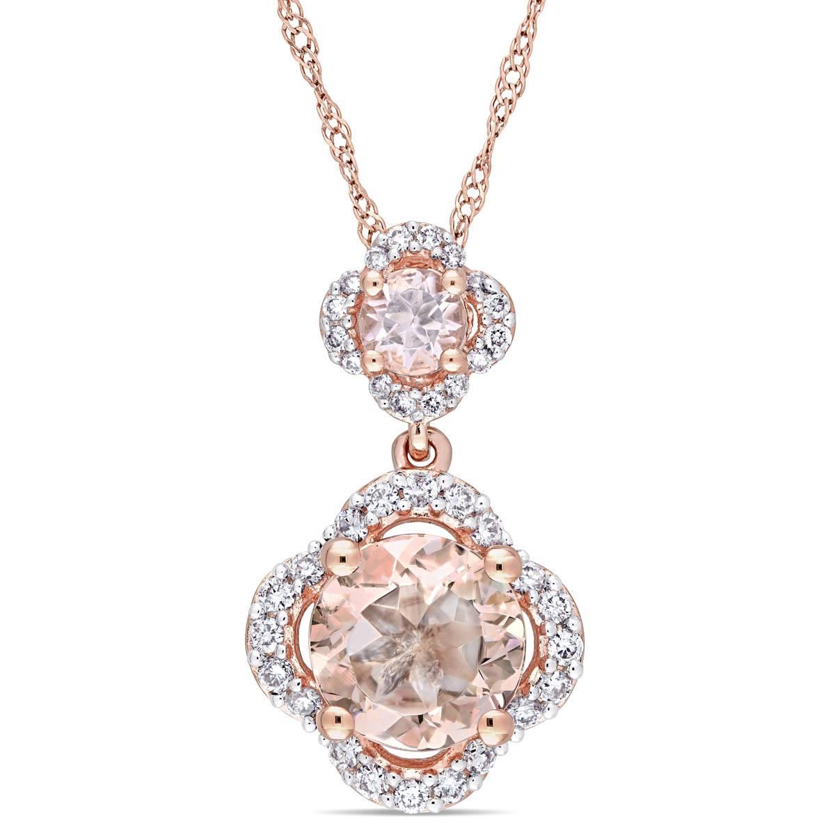 Gemstone Classics™ 10kt. Rose Gold Quatrefoil Pendant