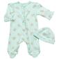 Baby Girl &#40;NB-9M&#41; Little Me&#40;R&#41; Delicate Floral Footie w/ Hat - image 1