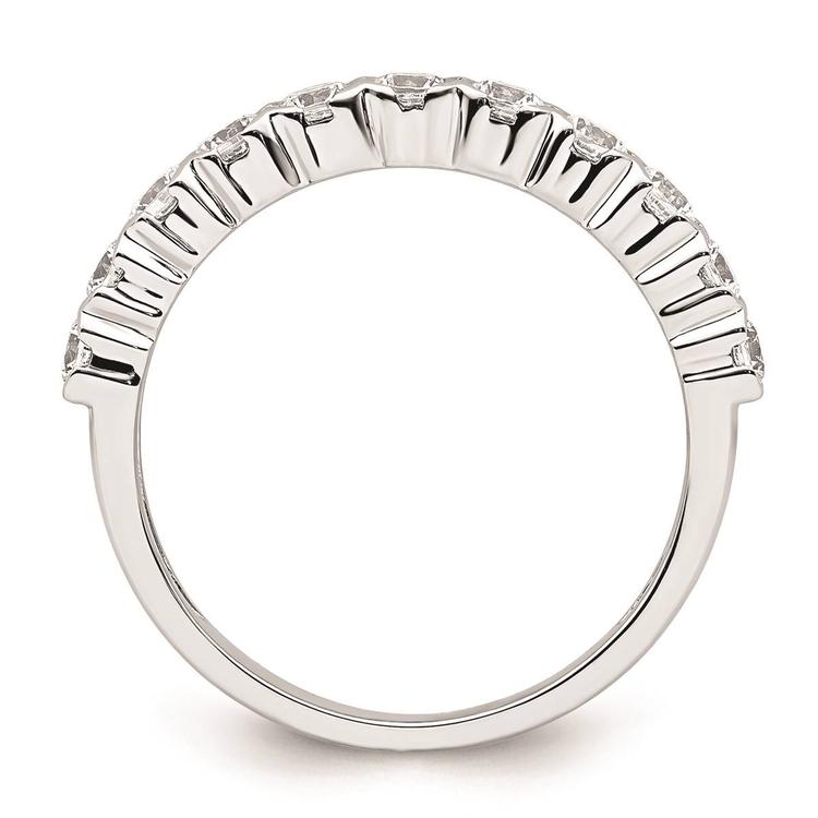 Pure Fire 14kt. White Gold Lab Grown 11-Stone Channel Band