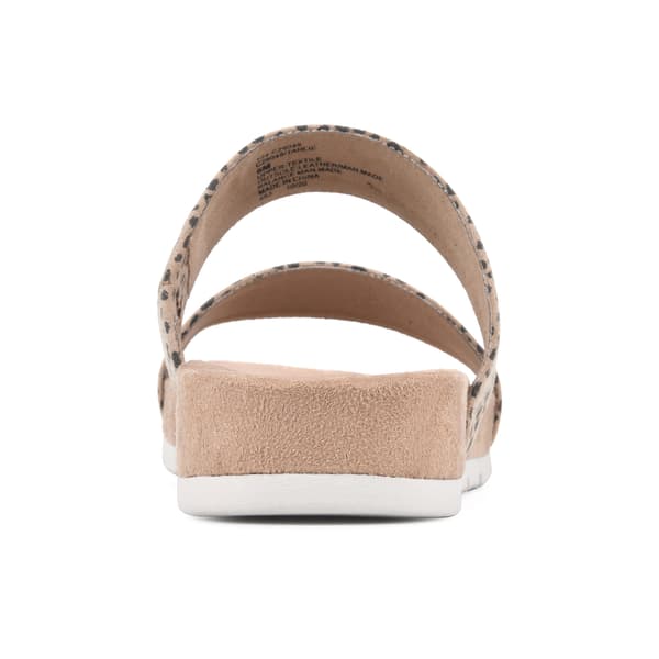 Womens Cliffs by White Mountain Tahlie Cheetah Slide Sandals