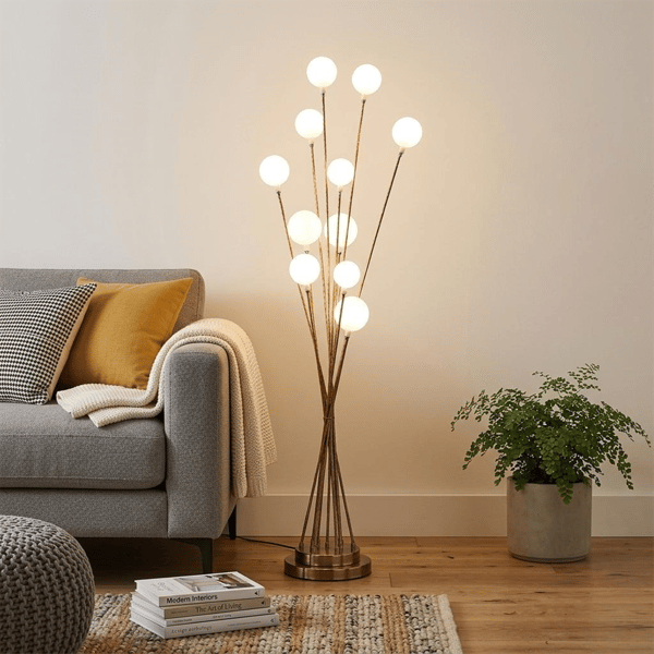 HomeRoots 46in. Gold 11-LED Novelty Floor Lamp