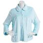 Womens Jasmine Rose Long Sleeve 3D Plush Snap Jacket Robe - image 1