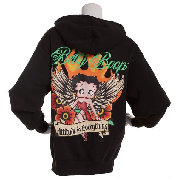 Juniors Betty Boop&#8482; Attitude is Everything Full Zip Hoodie