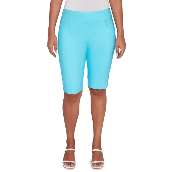 Womens Ruby Rd. Key Items Pull On Silky Tech Bermuda Shorts - image 