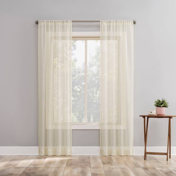 Tinsly Boucle Rod Pocket Curtain Panels