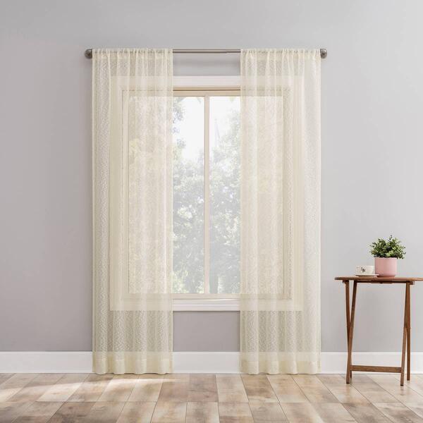 Tinsly Boucle Rod Pocket Curtain Panels - image 
