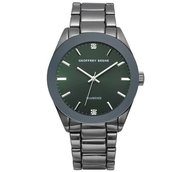 Mens Geoffrey Beene&#40;R&#41; 42mm Diamond Dial Bracelet Watch - GBA0027GU - image 