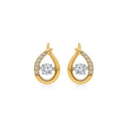 Nova Star® Gold over Silver Lab Grown Diamond Diamond Earrings