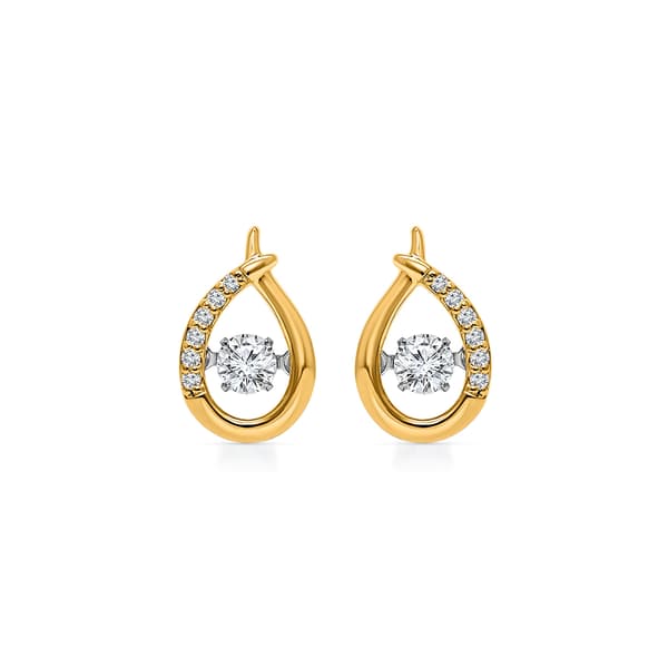 Nova Star® Gold over Silver Lab Grown Diamond Diamond Earrings