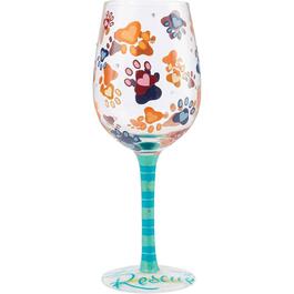 Enesco Lolita Love My Rescue Wine Glass