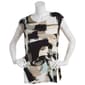 Womens Kasper Sleeveless Abstract Round Neck Side Tie Blouse - image 1