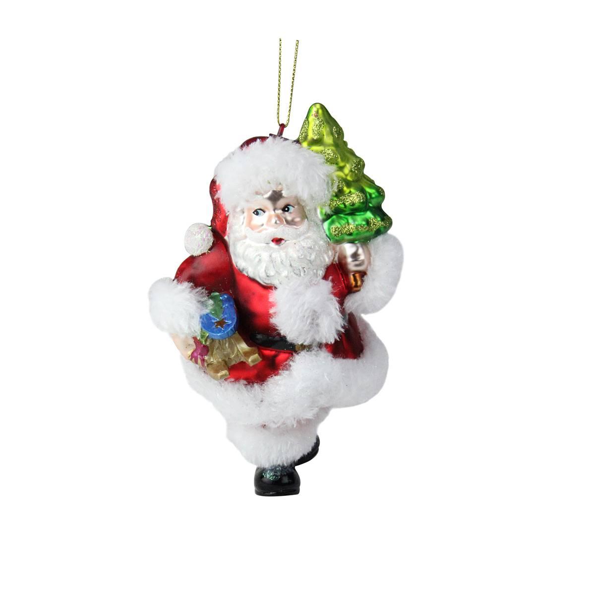 Northlight Seasonal Glitter Accented Santa Claus Ornament