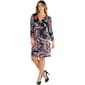 Plus Size 24/7 Comfort Apparel Paisley A-Line Dress W/ Waist Tie - image 1