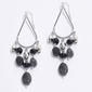 Ashley Cooper(tm) Rhodium-Tone Beaded Teardrop Chandelier Earrings - image 1