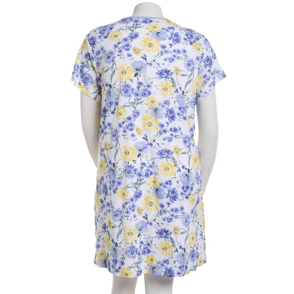 Womens Karen Neuburger Short Sleeve Sunshine Floral Nightshirt
