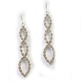 Rosa Rhinestones Crystal Dangle Accent Earrings
