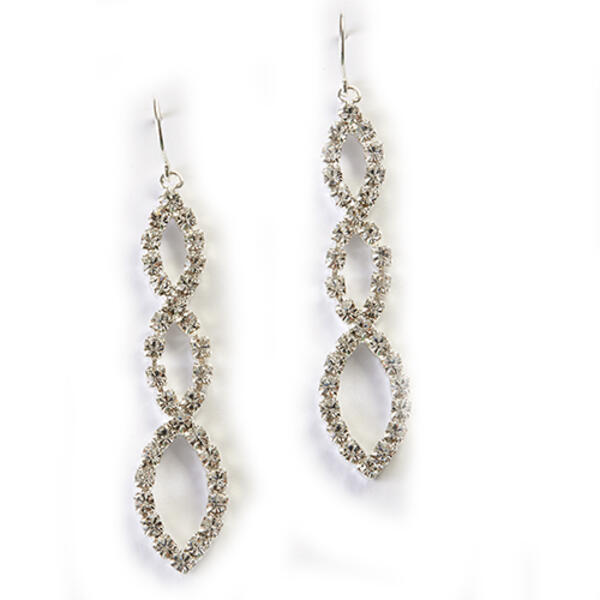 Rosa Rhinestones Crystal Dangle Accent Earrings - image 