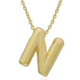 Plain Puff Initial N Pendant