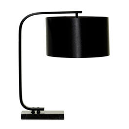 9th & Pike&#40;R&#41; Black Metal Traditional Table Lamp with Fabric Shade