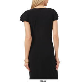 Womens MSK Short Sleeve Surplice Ruched ITY Dress