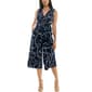 Womens Nina Leonard Sleeveless Tie Front Jumpsuit - Navy/White - image 1