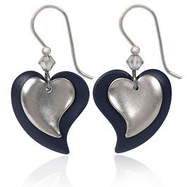 Silver Forest Hearts Full of Promise Layered Hearts Earrings