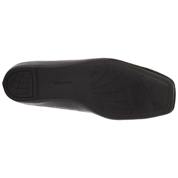 Womens Easy Street Crescent Black Crocodile Flats
