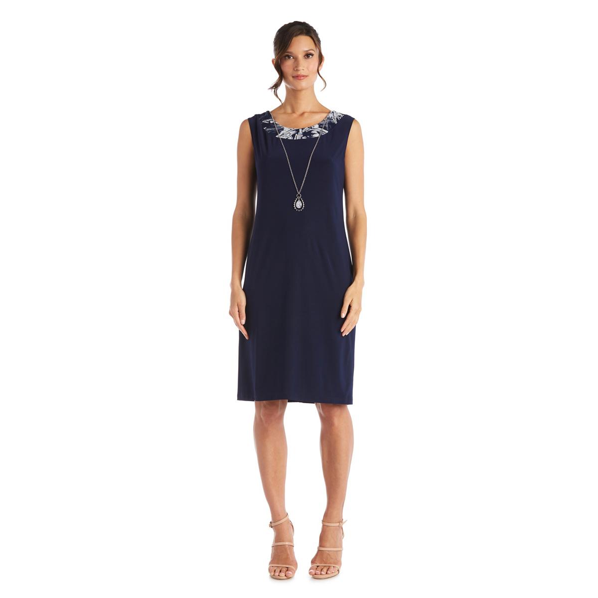 Womens R&M Richards Two-Piece Swing Jacket Dress
