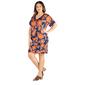 Plus Size 24/7 Comfort Apparel Floral Resort Shift Dress - image 3