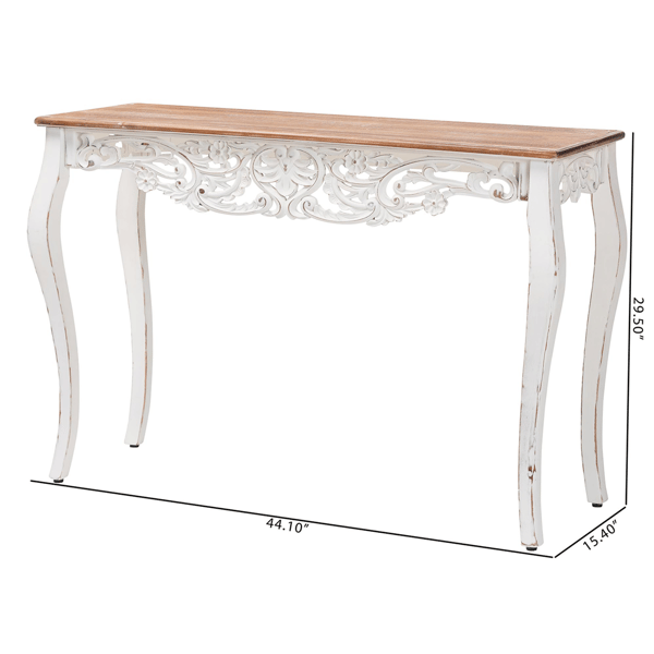 Baxton Studio Riquin Distressed Wood Console Table