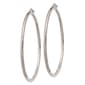 Gold Classics&#8482; 14k White Gold Satin 50mm Hoop Earrings - image 2